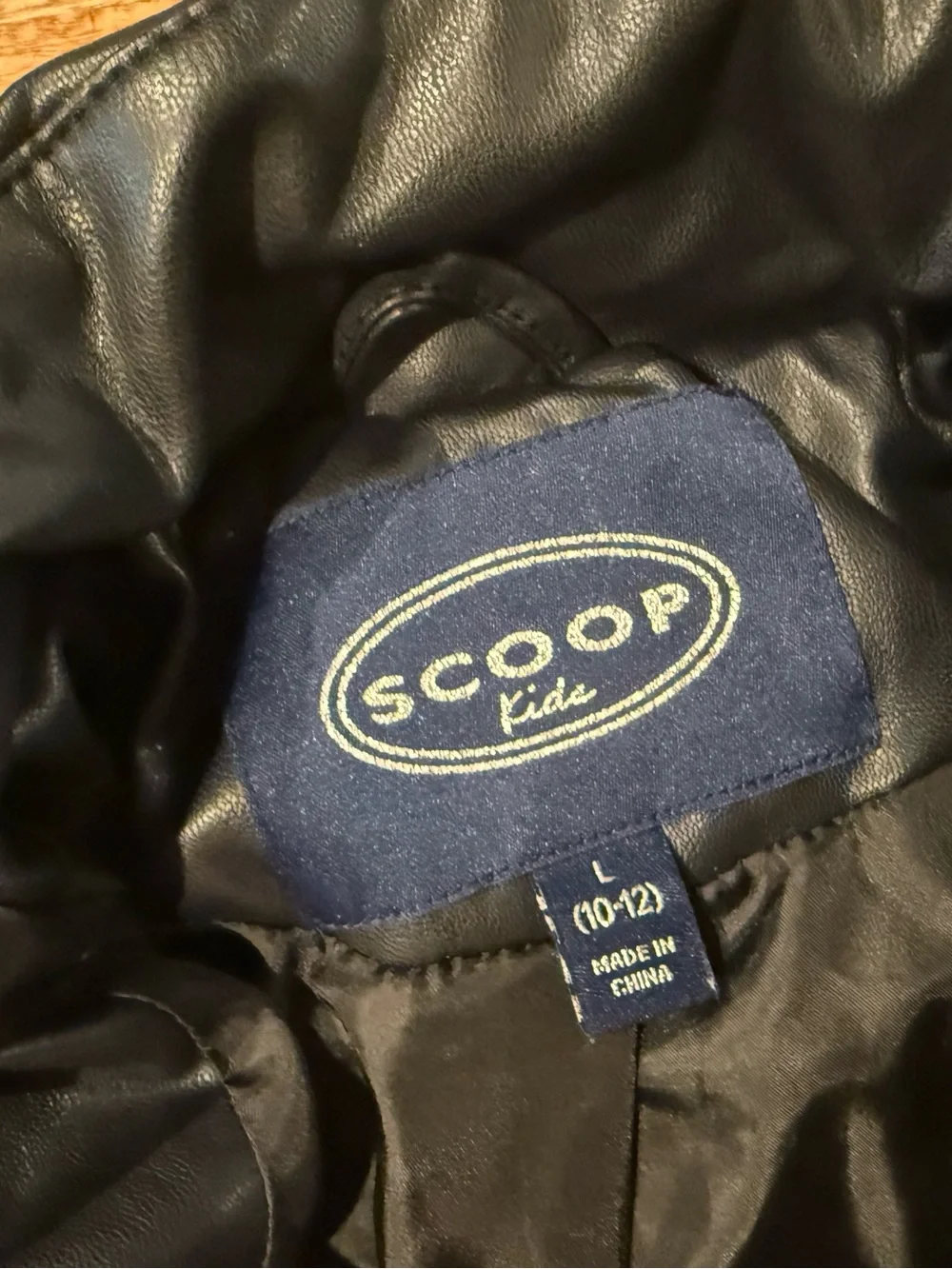 Scoop Kids Black Puffer Full Zip Jacket Size Large 10/12